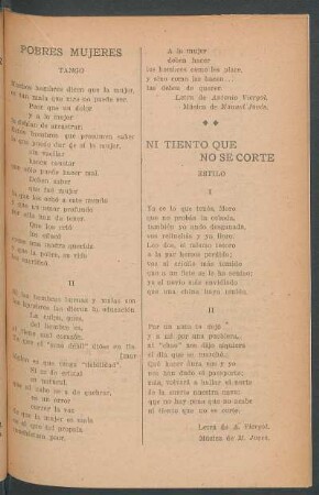 Pobres mujeres : Tango