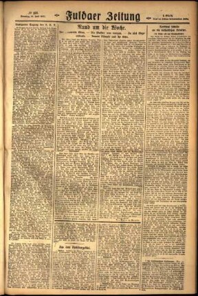 Zweite Ausgabe vom Sonntag, den 12. Juli 1925.