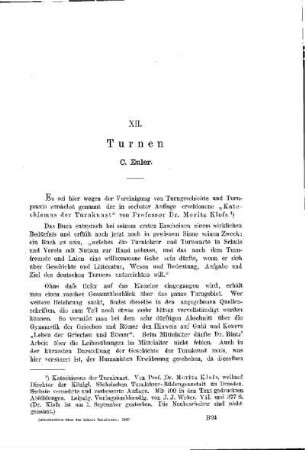 Turnen : [Abteilung B. Die einzelnen Lehrgegenstände]