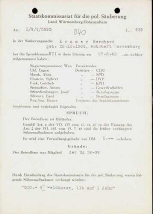 Kramer, Bernhard