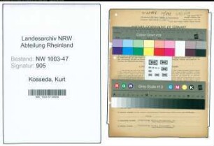 Entnazifizierung Kurt Kosseda , geb. 27.11.1912 (Prokurist)