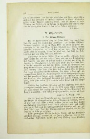 V. Ost-Afrika.