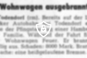 Wohnwagen ausgebrannt