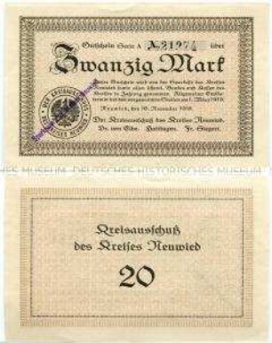 Kreis Neuwied, 20 Mark