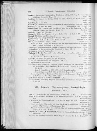 VI b. Botanik. Pharmakognosie. Bakteriologie.