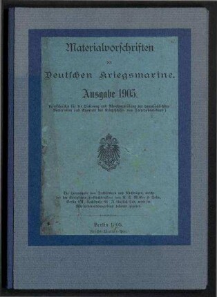 Materialvorschriften der Deutschen Kriegsmarine