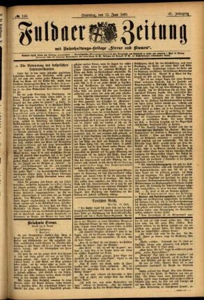 Ausgabe vom Samstag, den 15. Juni 1895.