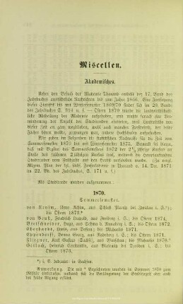 II.1. Akademisches