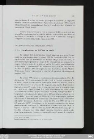 D) L'Évolution Des Dernières Années