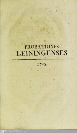 Probationes Leiningenses