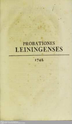 Probationes Leiningenses