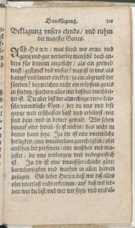 Beklagung vnsers elends/ vnd ruhm der majestet Gottes.