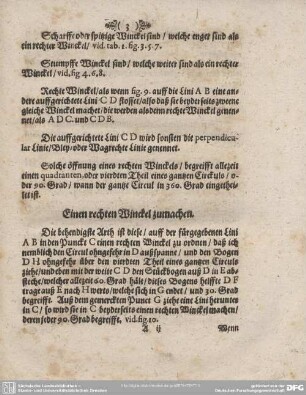 Einen rechten Winckel zumachen.