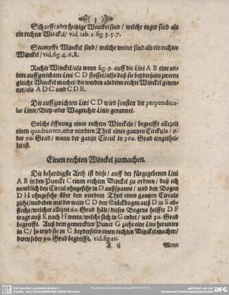 Einen rechten Winckel zumachen.