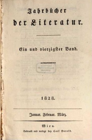 Jahrbücher der Literatur, 41. 1828