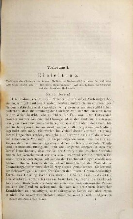 Die allgemeine chirurgische Pathologie und Therapie in fünfzig Vorlesungen : ein Handbuch für Studirende und Aerzte