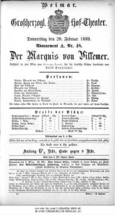 Der Marquis von Villemer