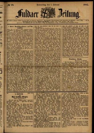 Ausgabe vom Donnerstag, den 05. Februar 1885.