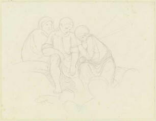 Drei sitzende Figuren