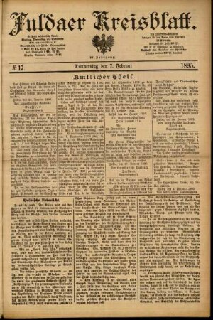 Ausgabe vom Donnerstag, den 07. Februar 1895.