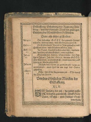 Von den Göttlichen Wercken der Erschaffung. XLV.