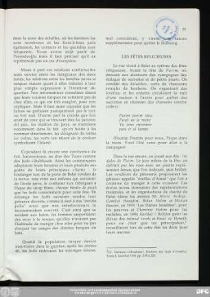 Les Fêtes Religieuses