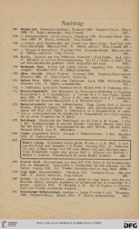 Nachtrag (Nr. 664-681)