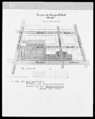Terrain der Baugesellschaft Moabit an der Beusselstraße