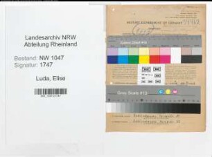 Entnazifizierung Elise Luda , geb. 28.04.1908 (Angestellte)
