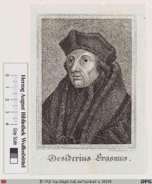 Bildnis Desiderius Erasmus, gen. Erasmus von Rotterdam