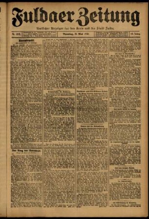 Ausgabe vom Dienstag, den 31. Mai 1921.