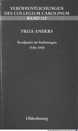 Strafjustiz im Sudetengau 1938 - 1945