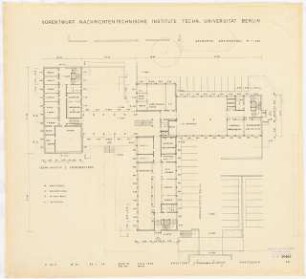 Nachrichtentechnische Institute der Technischen Universität Berlin Vorentwurf F: Grundriss EG mit 1.OG Technische Akustik, 1:200