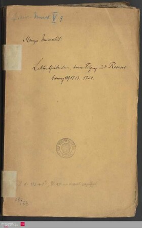18/53 - Akten betr. Lektoratspfründen