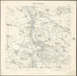 Äquidistantenkarte 32 : Section Hirschstein, 1895 : Section Hirschstein. - 1:25000. - Leipzig: Giesecke & Devrient, 1895. - 1 Kt.