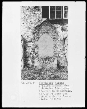 Grabstein des Pfarrers Johannes Heinrich Dierlamms