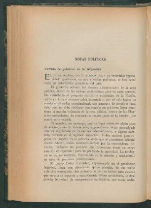 Notas políticas