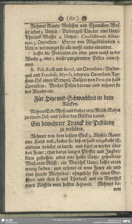 Ein bewehrter Tranck die Pestilentz zu verhüten