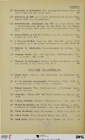 Neuere Ölgemälde (Nr. 175-302)