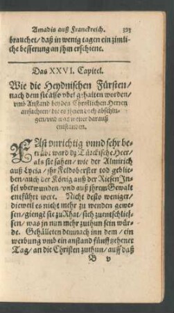 Das XXVI. Capitel.