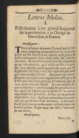 Lettres Melées.
