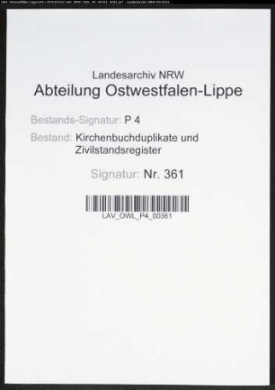 Kirchenbuchduplikate der katholischen Gemeinde (GHT 1861-1874). (Gemeinde: Cobbenrode, katholische Gemeinde)