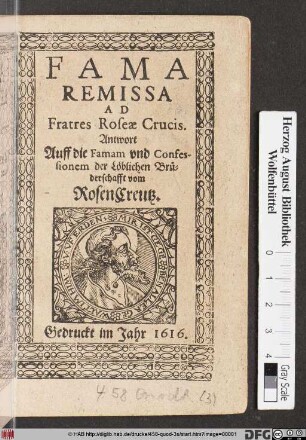 Fama Remissa Ad Fratres Roseae Crucis