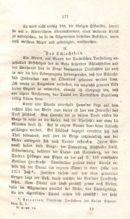 II. Das Schlachtfeld.