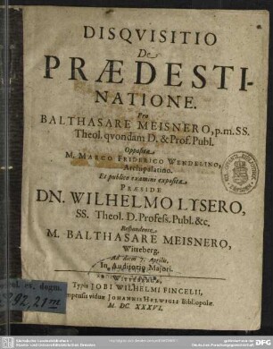 De praedestinatione