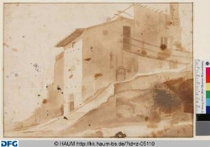 Italienisches Haus mit Außentreppe
