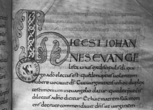 lateinisches Evangeliar — Initial H, Folio fol. 109