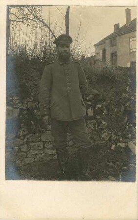 Erster Weltkrieg - Postkarten "Aus großer Zeit 1914/15". Persönliche Fotopostkarte - Hermann Neff
