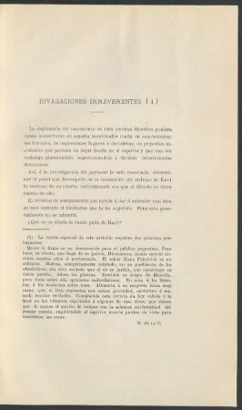 Divagaciones irreverentes