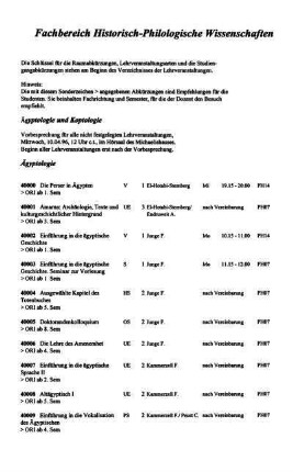 Fachbereich Historisch-Philologische Wissenschaften